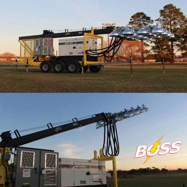 100 Foot Trailer Mounted Stadium Light Tower - Image 3