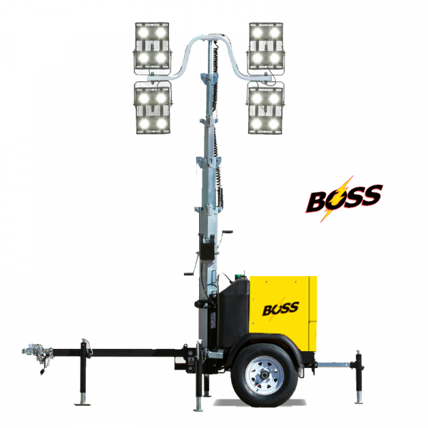 24 Foot LED Trailer Mounted Light Tower