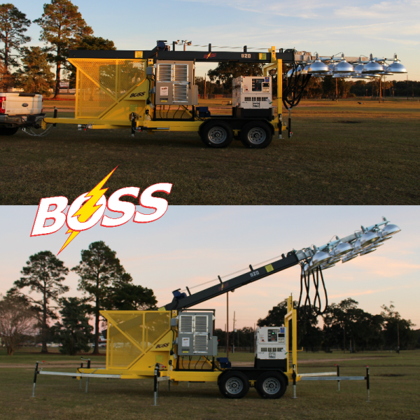 60 Foot Trailer Mounted Stadium Light Tower - Image 3